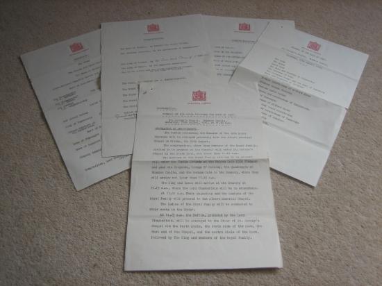 WW2 RAF Air Commodore Duke of Kent Funeral Documents Confidential